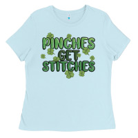 Baby Blue pinches get stitches Ladies Tee - MaliasSmallBusiness
