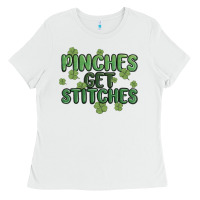 White pinches get stitches Ladies Tee - MaliasSmallBusiness