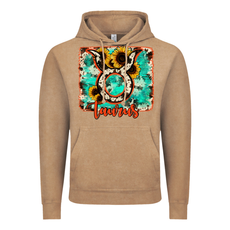 Taurus Turquoise Cowhide Vintage Hoodie by RanaPortraitStore | Teevron
