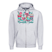 Heather Grey nicu neonatal nurse coffee cups Zipper Hoodie - OliviaCreatesArt