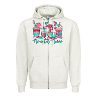 Oatmeal Heather nicu neonatal nurse coffee cups Zipper Hoodie - OliviaCreatesArt