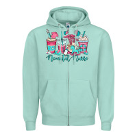 Seafoam nicu neonatal nurse coffee cups Zipper Hoodie - OliviaCreatesArt