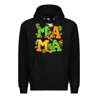 Black St. Patrick's Day mama Premium Hoodie - OliviaCreatesArt