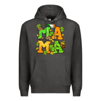 Charcoal Heather St. Patrick's Day mama Premium Hoodie - OliviaCreatesArt