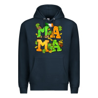 Navy St. Patrick's Day mama Premium Hoodie - OliviaCreatesArt