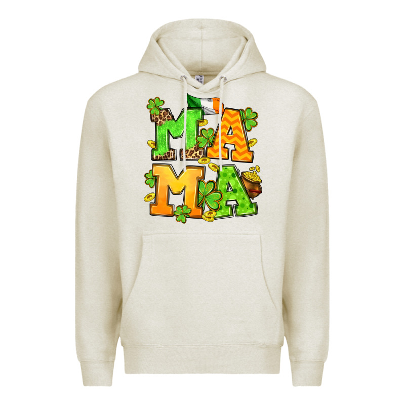 St. Patrick's Day Mama Premium Hoodie by OliviaCreatesArt | Teevron
