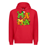 Red St. Patrick's Day mama Premium Hoodie - OliviaCreatesArt