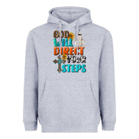 Heather Grey God Will Direct Your Steps Heavyweight Hoodie - BundleAndBundleShop