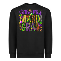Black little miss mardi gras hjf Heavyweight Sweatshirt - HowdyJamesFarm