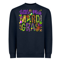 Navy little miss mardi gras hjf Heavyweight Sweatshirt - HowdyJamesFarm