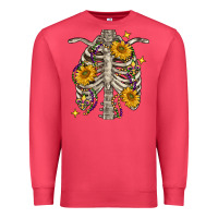 Cardinal mardi gras chest sunflowers skeleton Premium Sweatshirt - FaDigitalArtStudio