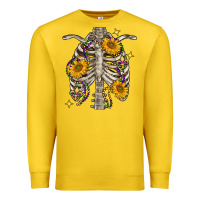Lemon mardi gras chest sunflowers skeleton Premium Sweatshirt - FaDigitalArtStudio