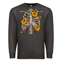 Smoke mardi gras chest sunflowers skeleton Premium Sweatshirt - FaDigitalArtStudio