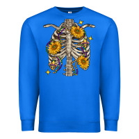 True Royal mardi gras chest sunflowers skeleton Premium Sweatshirt - FaDigitalArtStudio