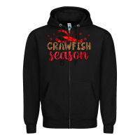 Black crawfish season Zipper Hoodie - OliviaCreatesArt