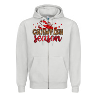 Dove Grey crawfish season Zipper Hoodie - OliviaCreatesArt
