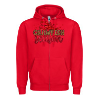 Red crawfish season Zipper Hoodie - OliviaCreatesArt