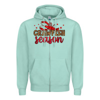 Seafoam crawfish season Zipper Hoodie - OliviaCreatesArt