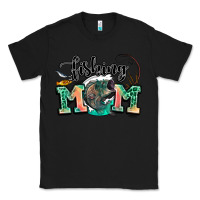Black fishing mom Classic Tee - LillyAllenDesigns
