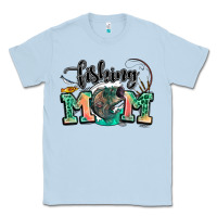 Dusty Blue fishing mom Classic Tee - LillyAllenDesigns