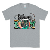Heather Grey fishing mom Classic Tee - LillyAllenDesigns