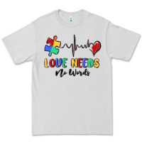 Dove Grey love needs no words Premium Tee - MaliasSmallBusiness