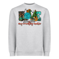 Heather Grey Western love my country music Heavyweight Sweatshirt - HowdyJamesFarm