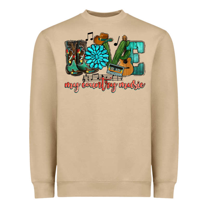 Western Love My Country Music Heavyweight Sweatshirt by HowdyJamesFarm | Teevron