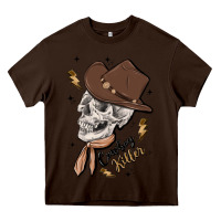 Chocolate Brown cowboy killer Heavy Core Tee - MaliasSmallBusiness