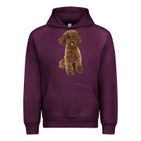 Mauve Wine Poodles Dog lllustrations Urban Hoodie - LillyAllenDesigns