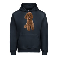 Navy Poodles Dog lllustrations Urban Hoodie - LillyAllenDesigns