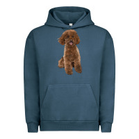 Pigment Midnight Navy Poodles Dog lllustrations Urban Hoodie - LillyAllenDesigns
