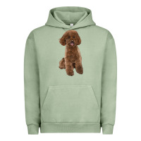 Pigment Oil Green Poodles Dog lllustrations Urban Hoodie - LillyAllenDesigns
