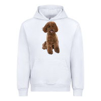 White Poodles Dog lllustrations Urban Hoodie - LillyAllenDesigns