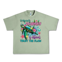 Oil Green everyone's journey is different trust the flow Urban Heavy Tee - Artiststas