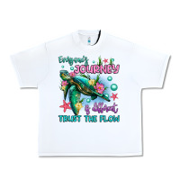 White everyone's journey is different trust the flow Urban Heavy Tee - Artiststas
