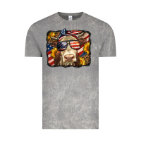 Cloud Rock Western 4th Of July Cow Background Vintage Tee - LillyAllenDesigns