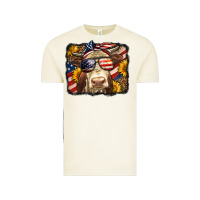Vintage Arctic Western 4th Of July Cow Background Vintage Tee - LillyAllenDesigns