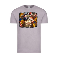 Western 4th Of July Cow Background Vintage Tee | Teevron