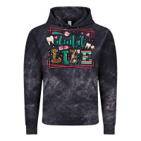 Cloud Black Dental life leopard frame Vintage Hoodie - LillyAllenDesigns