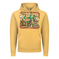 Vintage Mustard Dental life leopard frame Vintage Hoodie - LillyAllenDesigns
