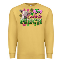Antique Gold Too Cute To Pinch Premium Sweatshirt - FaDigitalArtStudio