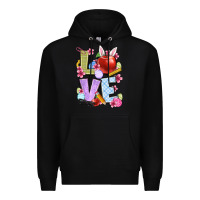 Black Easter love Teacher Premium Hoodie - OliviaCreatesArt