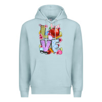 Blue Mist Easter love Teacher Premium Hoodie - OliviaCreatesArt
