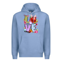 Colony Blue Easter love Teacher Premium Hoodie - OliviaCreatesArt