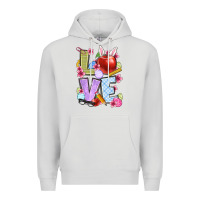 Dove Grey Easter love Teacher Premium Hoodie - OliviaCreatesArt