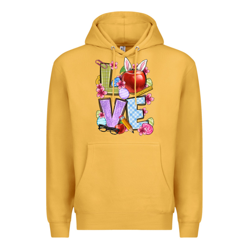 Easter Love Teacher Premium Hoodie by OliviaCreatesArt | Teevron