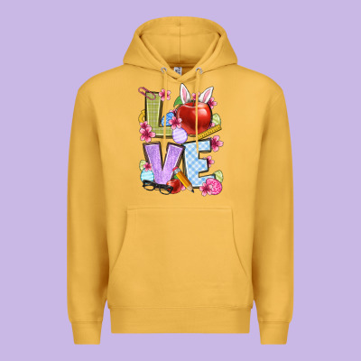 Easter Love Teacher Premium Hoodie Designed By Oliviacreatesart