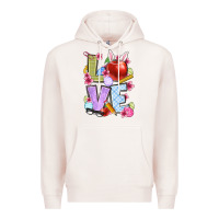 Pale Pink Easter love Teacher Premium Hoodie - OliviaCreatesArt