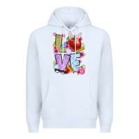 White Easter love Teacher Premium Hoodie - OliviaCreatesArt